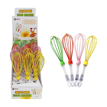 Diamond Visions Max Force Assorted Colors Silicone Egg Beater/Wisk 11-1116